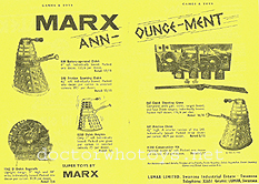 Marx Toys Announcement in Toys and Games Sept 1965 supplement